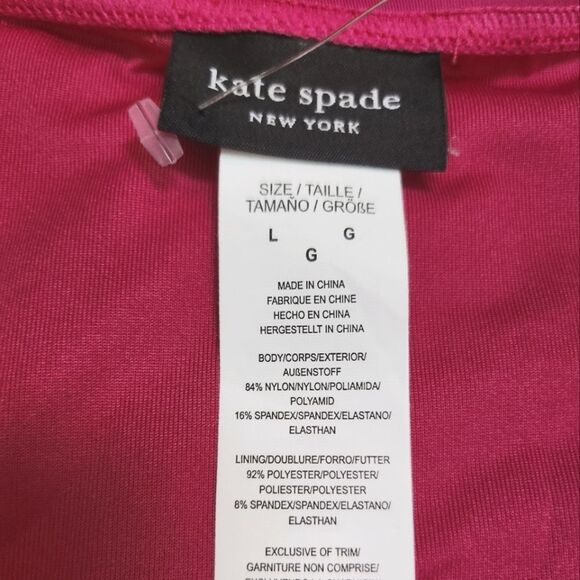 Kate Spade Bikini Set With Ties Swimsuit Rose Jam Size L - Picture 6 of 8